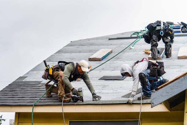 Professional Gutter Installation technician working in Black Earth, WI